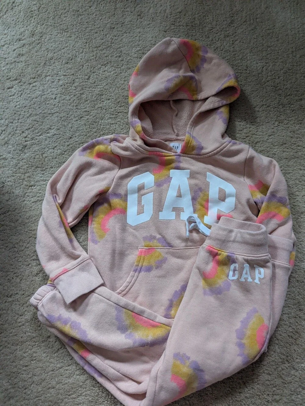 Gap Factory Kids Rainbow Hoodie And Joggers Set Size XS 4/5